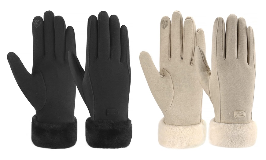 Image 10: 1 ou 2 paires de gants pour femmes avec fonction tactile