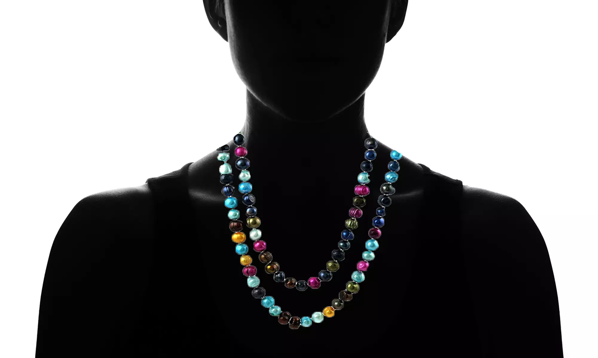 Genuine Freshwater Multicolor Pearl Endless Necklace - Second Medium