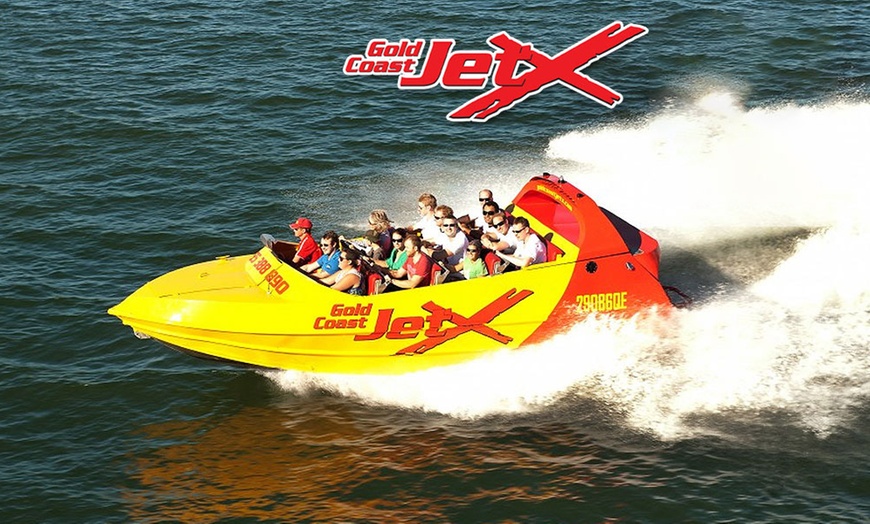 Image 1: Jet Boat Ride for Kids & Adults with 360° Spins, Scenic Views & More!