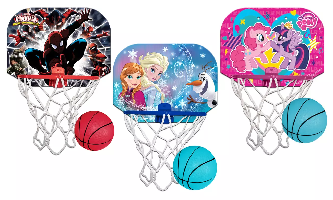 Spider-man, My Little Pony, or Frozen Indoor Basketball Hoop Set - Primary Image