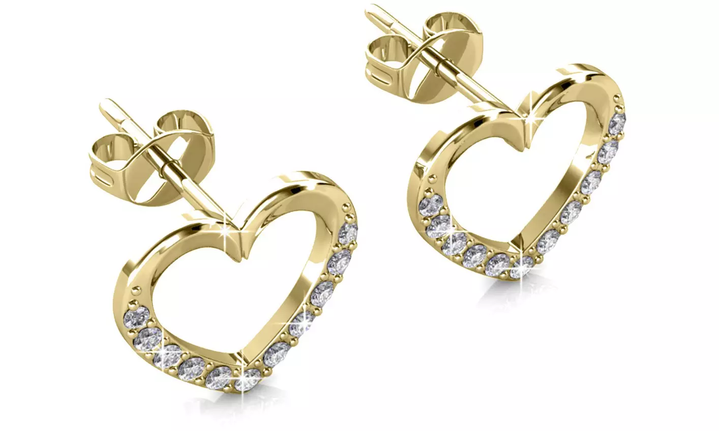 1, 2 of 3 paar oorbellen in hart-vorm