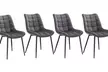 4er-Set Esszimmerstühle in Grau - Second Medium