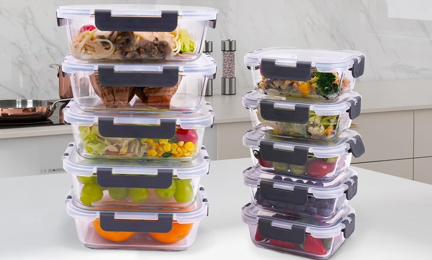 Image 1: Alivio Ten-Pack Food Storage Containers with Lid