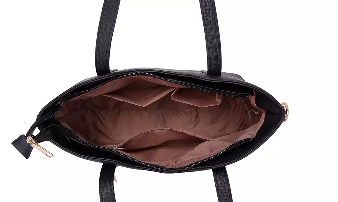 Miss Lulu PU Leather Shoulder Bag and Matching Purse Set