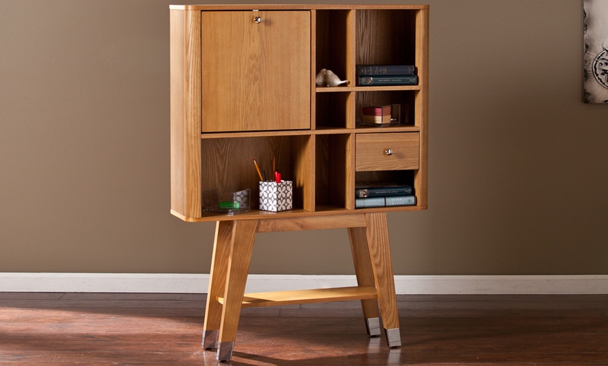 Image 1: Modern Fold-Down Desk