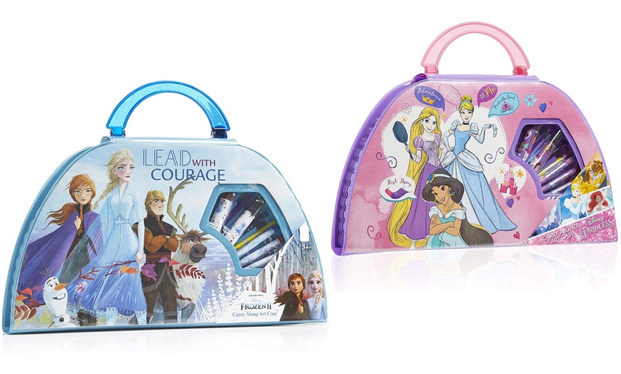 Image 2: Sambro Frozen 2 or Princess Carry Along Art Case