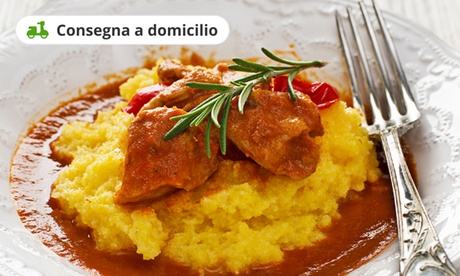 Primo o antipasto e secondo per una persona all'Osteria del Km Zero (sconto fino a 30%). Consegna a domicilio