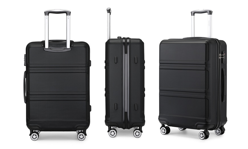 Image 9: One or Three Hard Shell Suitcases with Swivel wheels and TSA Lock