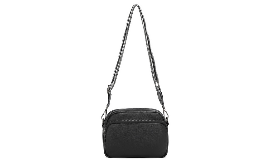 Image 11: Crossbody-Schultertasche aus Echtleder