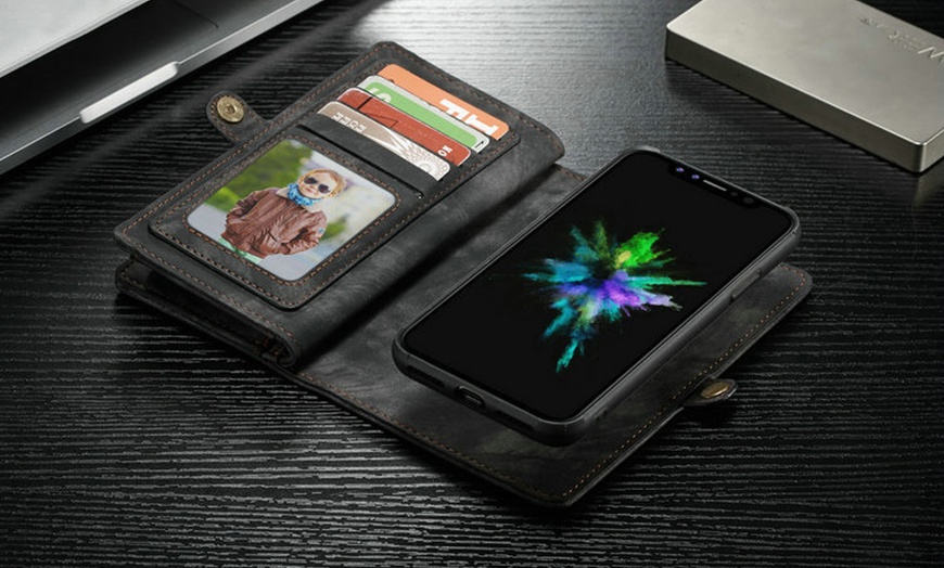 Image 11: Magnetic Wallet Case for iPhone