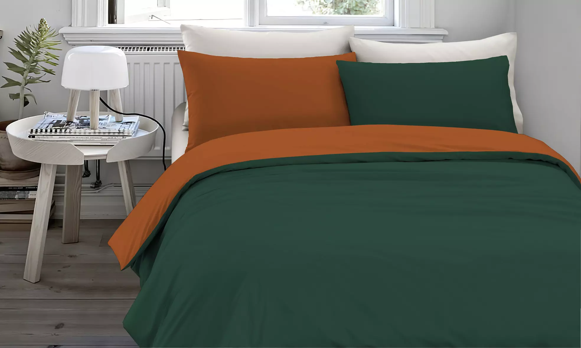 Copripiumino no stiro bicolore