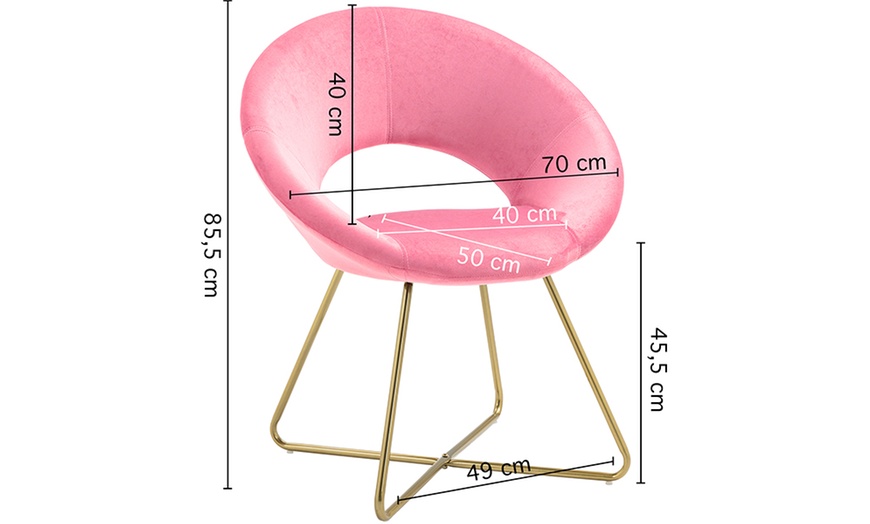 Image 13: Runder Samt-Sessel Grace