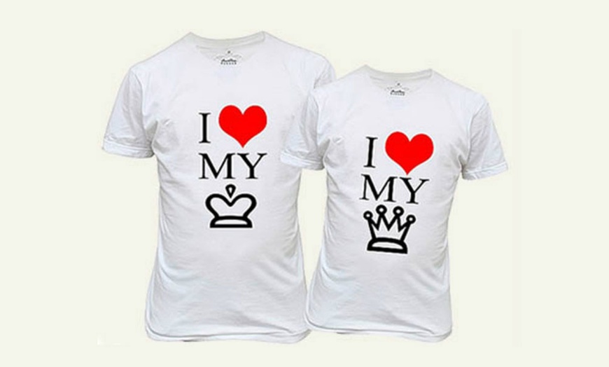 Image 4: Customised Couple T-Shirts