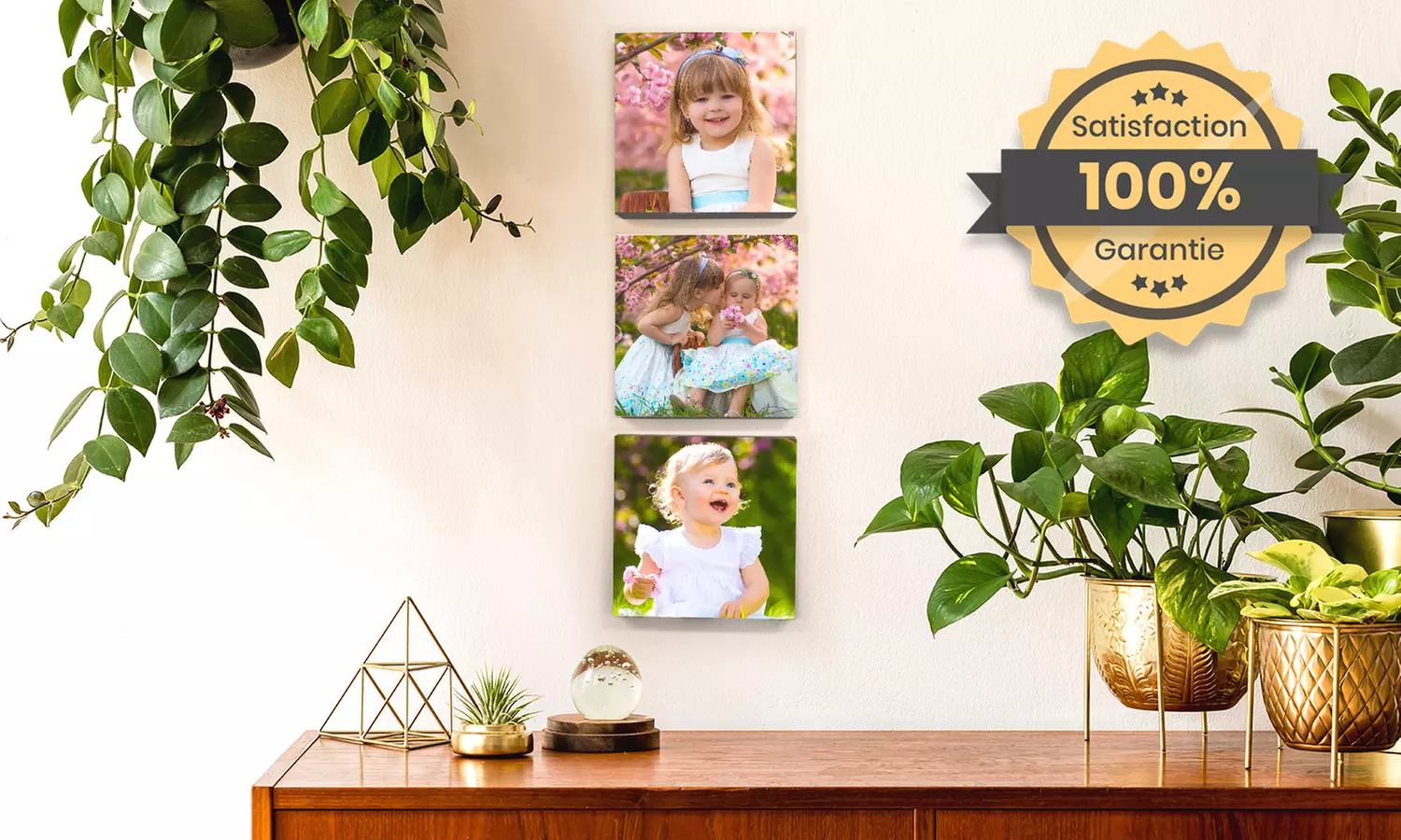 3, 4, 6 ou 9 tuiles photos personnalisables avec Printerpix (jusqu'à 95%) - Primary Image