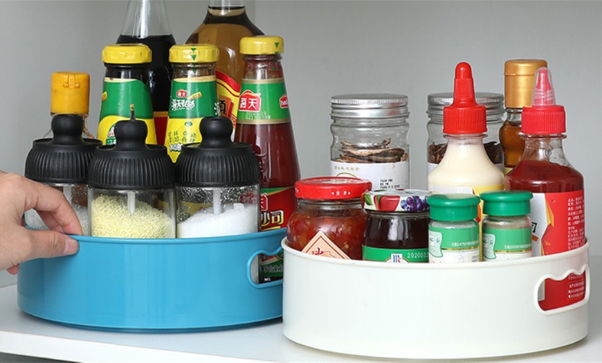 Image 1: Rotating Kitchen Storage Tray