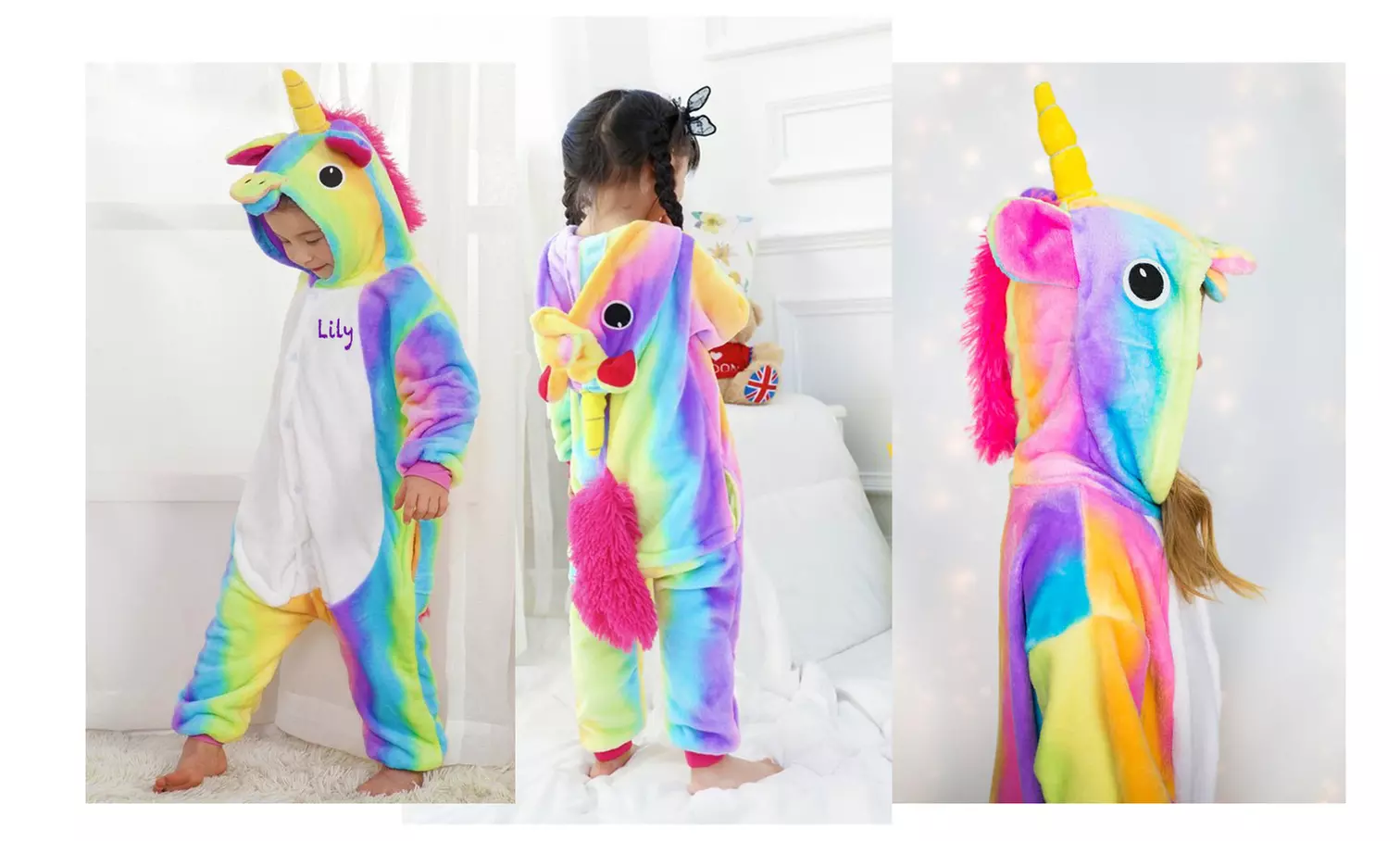 Kids Personalized Plush Unicorn Pajama Lounger from Embellish Accessories and Gifts (73% Off) - Primary Image
