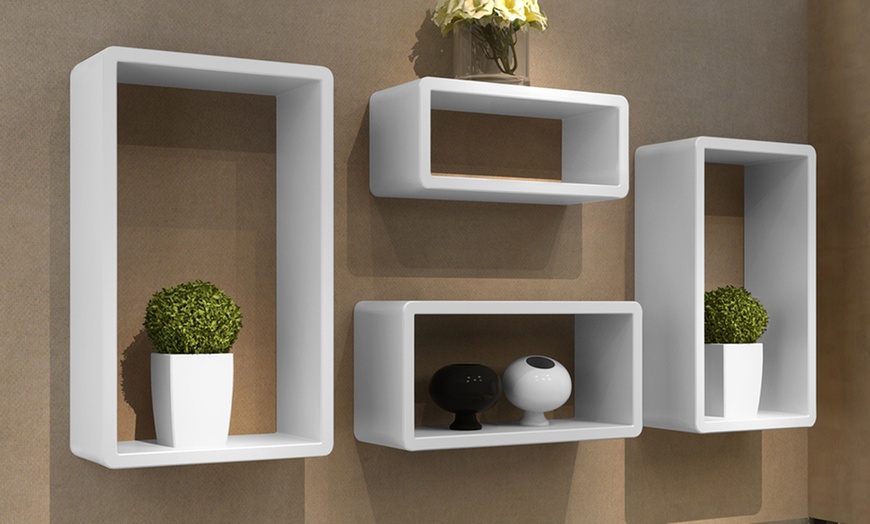 Image 1: Cuboid Shelves Set