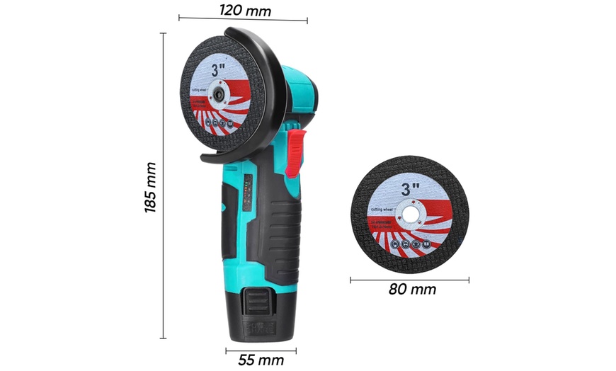 Image 3: Radial recargable con batería y doble disco