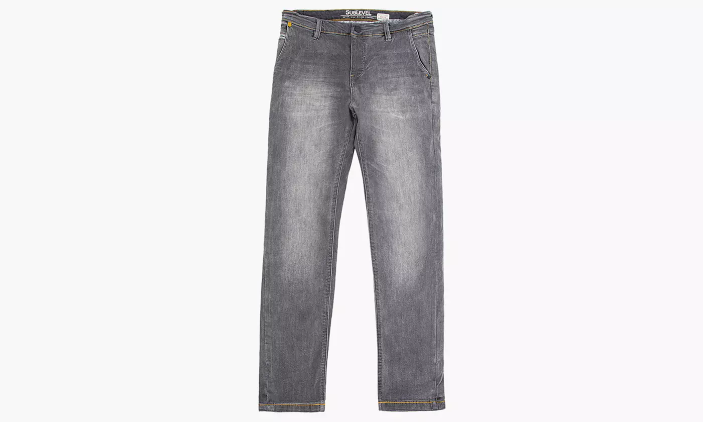 Jean slim homme en denim gris - Primary Image