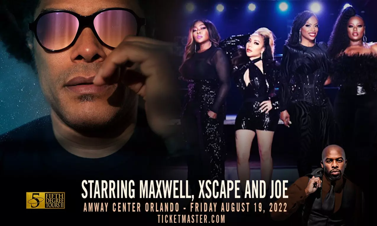 Star 94.5 Presents Maxwell, Xscape & Joe at Amway Center on August 19 at 8 p.m. - Primary Image