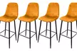 Lot de 4  tabourets de bar Urban Living, coloris au choix, livraison offerte - Second Medium
