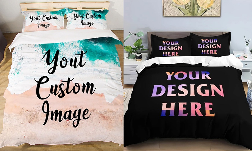 Image 5: Custom Bedding Sets with Photo and Text