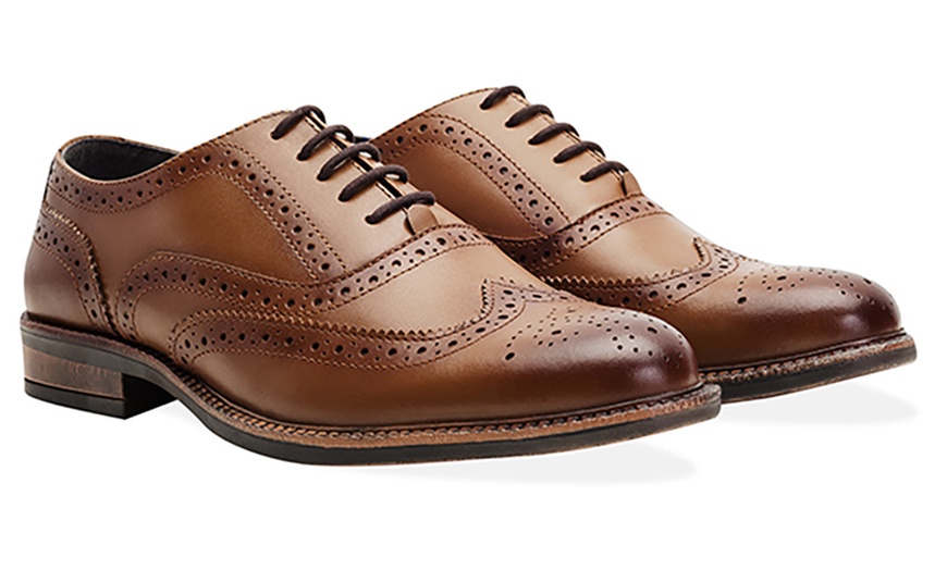 Image 3: Men's Oxford Brogue Shoes