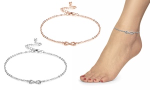 Philip Jones Infinity Anklet with Crystal from Zircondia® 