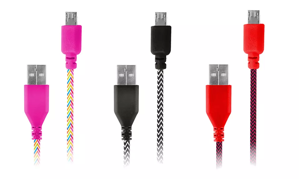 iHip High-Speed 5ft. Braided Charge-and-Sync Micro USB Cable - Primary Image