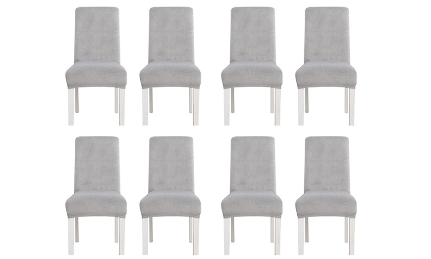 Image 5: Two, Four, Six or Eight Soft Elasticated Universal Chair Covers