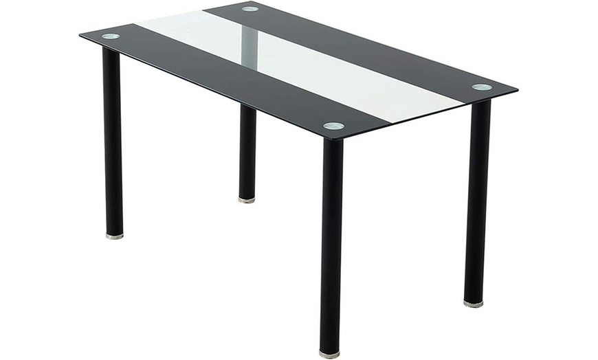 Image 41: Glass Dining Table Set with Chair Options