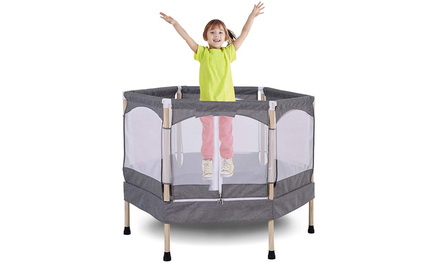 Image 5: HOMCOM Hexagon Kids Trampoline