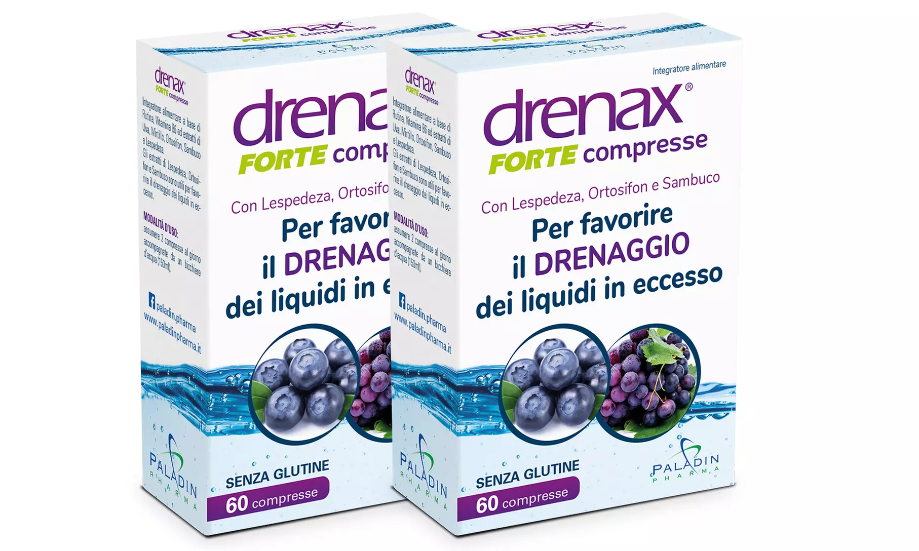 2, 4 o 6 confezioni di bustine o compresse Drenax