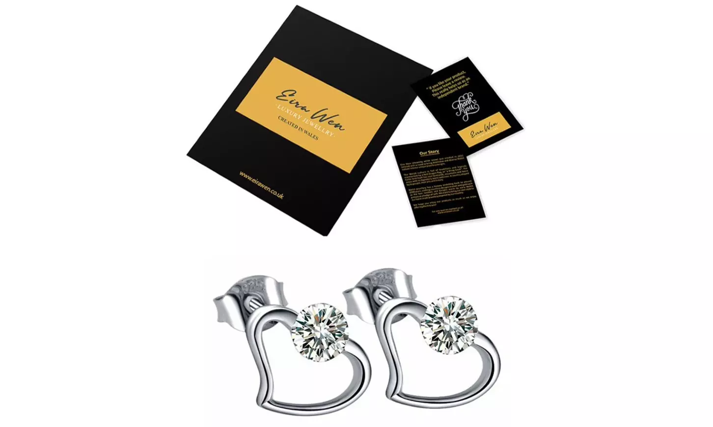 Eira Wen 925 Silver Earrings made with Crystals from Swarovski