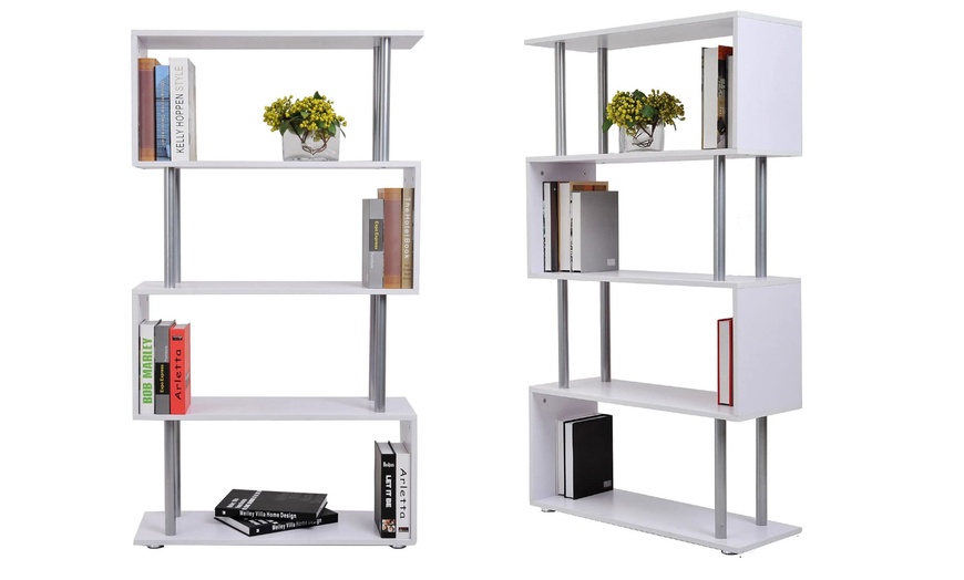 Image 2: Homcom S-Shape Bookshelf