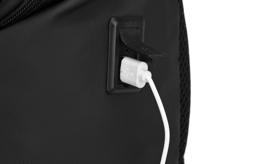 Image 8: Backpack with USB Charging and Dedicated Laptop Sleeve