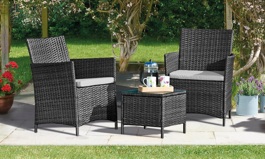 Image 3: Three-Piece Rattan Furniture Set