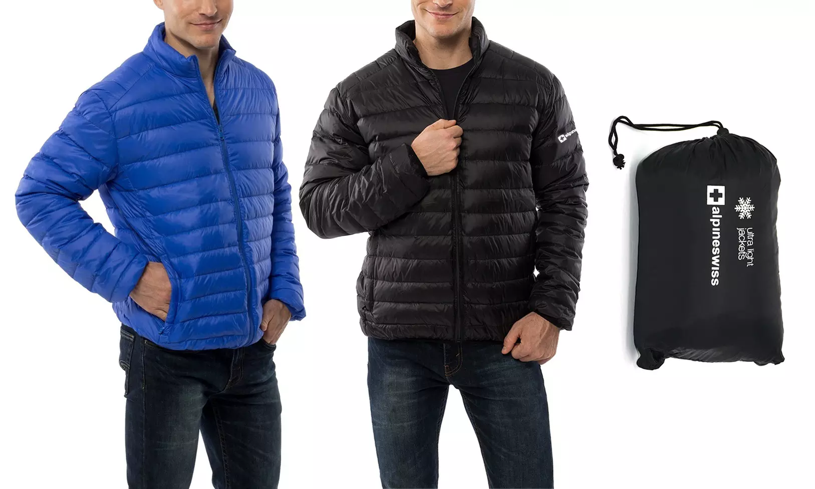 Alpine Swiss Men's Lightweight Down-Blend Puffer Jacket - Primary Image