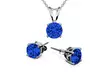 8 CTTW Cubic Zirconia Earring And Necklace Set in Sterling Silver - Second Medium