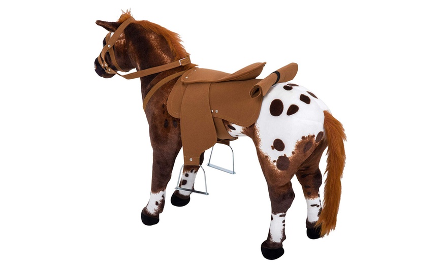 Image 4: Plush Sit-On Pony Toy