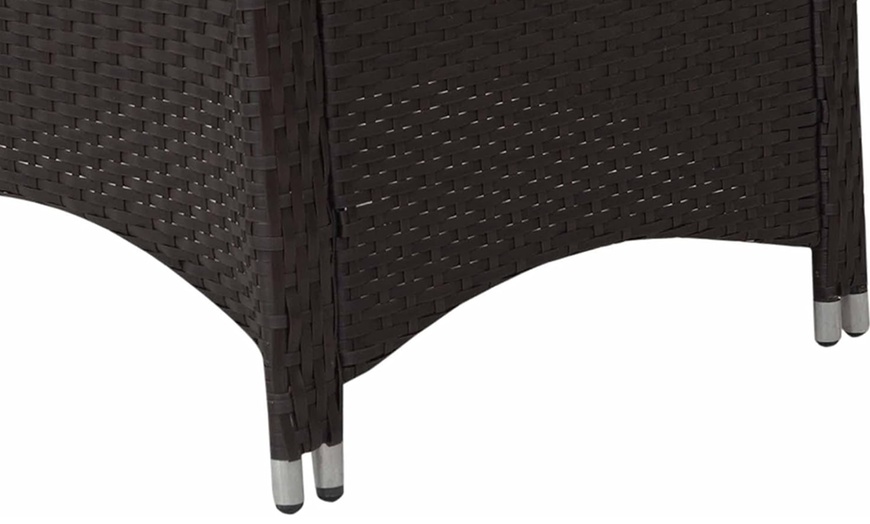 Image 9: Outsunny Three-Piece Outdoor Rattan-Effect Bistro Set 