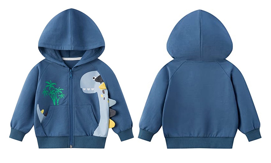 Image 1: Boys Cute Dinosaur Hoodie