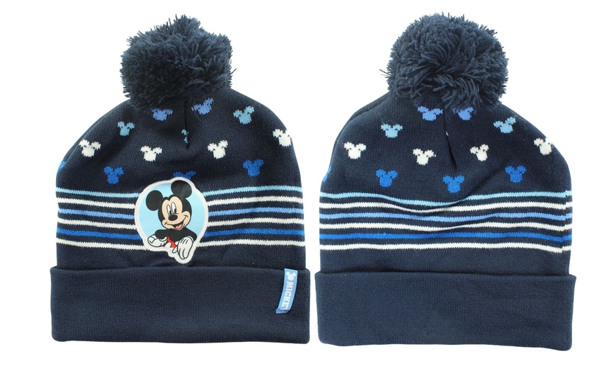 Image 22: Bonnet avec pompon Paw Patrol, Mickey ou Minnie