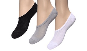 3, 6 or 12 Pairs of Unisex Invisible Socks