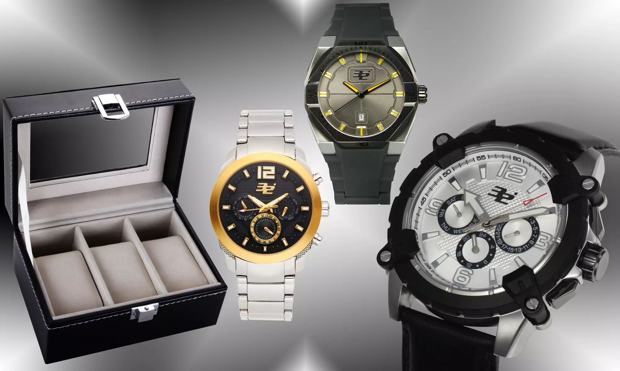 32 Degrees Men's Watches with Leather Box - Primary Image