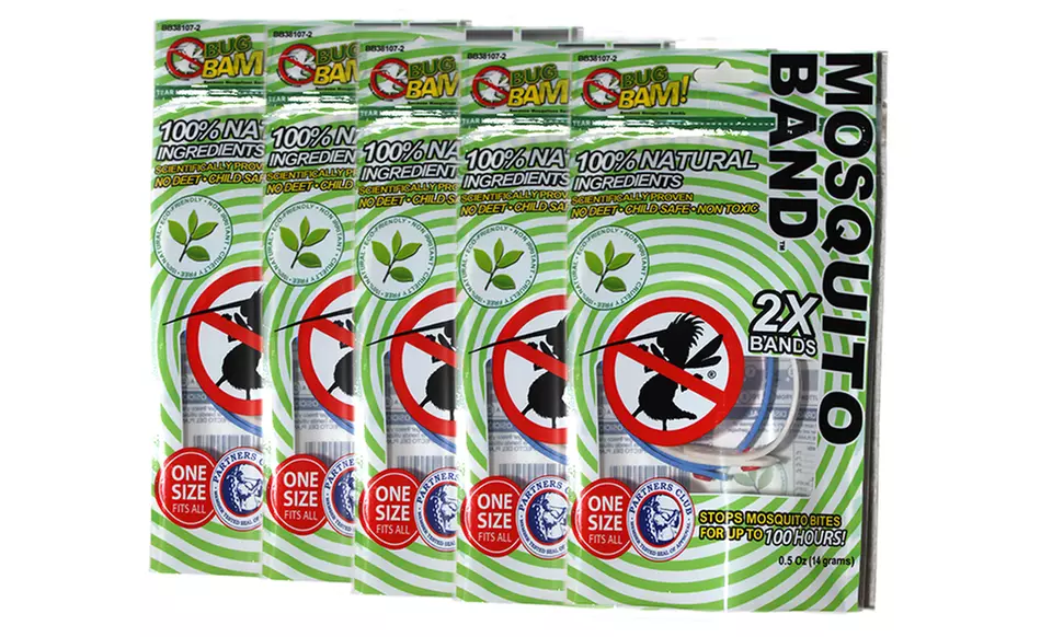 10-Pack of Bug Bam Mosquito-Repelling Wristbands - Second Medium