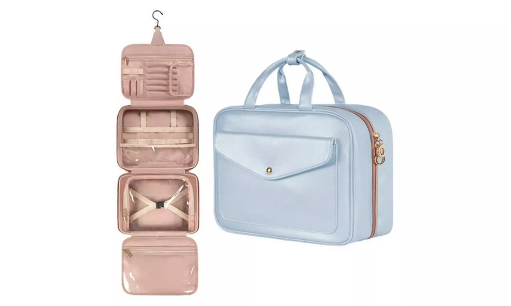 Women's Portable Travel Cosmetic and Wash Kit Storage Bag