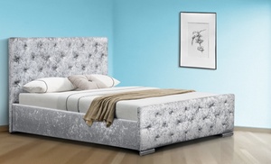 Lucia Sleigh Bed with Optional Mattress