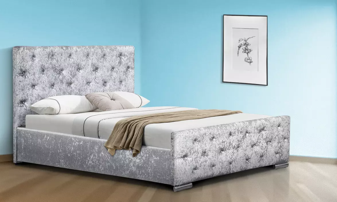 Lucia Sleigh Bed with Optional Mattress - Primary Image
