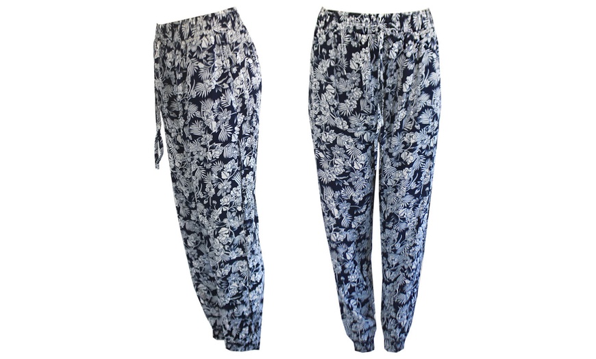 Image 5: Printed Soft Cotton Trousers